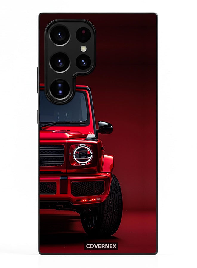 Covernex Samsung Galaxy S24 Ultra Protective Case Cover Printed Featuring Crimson Luxury SUV - Image 2